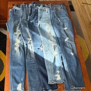 HOLLISTER | Women’s Size 26W Distressed Skinny Blue Jeans Lot